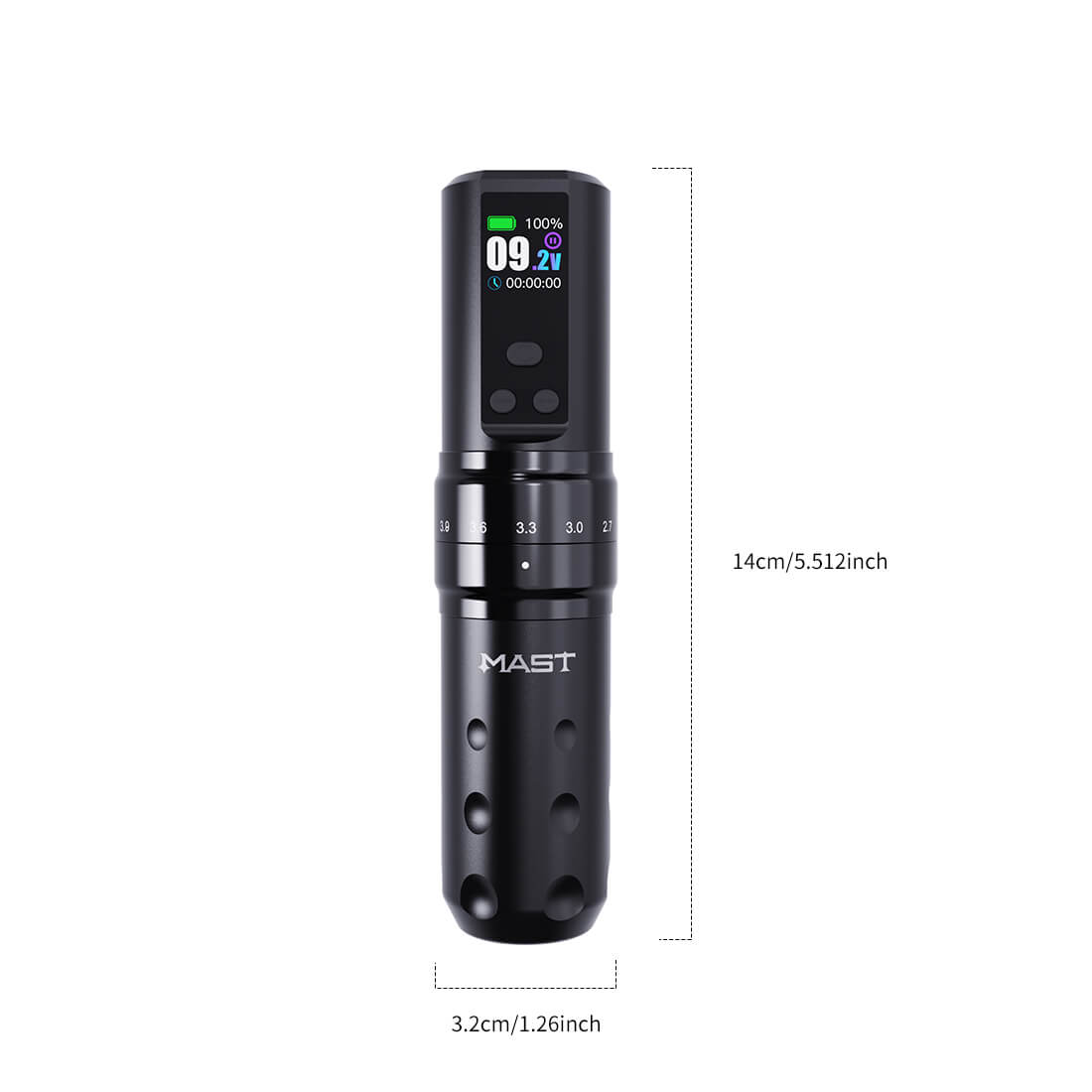 Dragonhawk Wireless Tattoo Pen Machine 2.4-4.2MM Strokes Length | Mast Fold 2 Pro