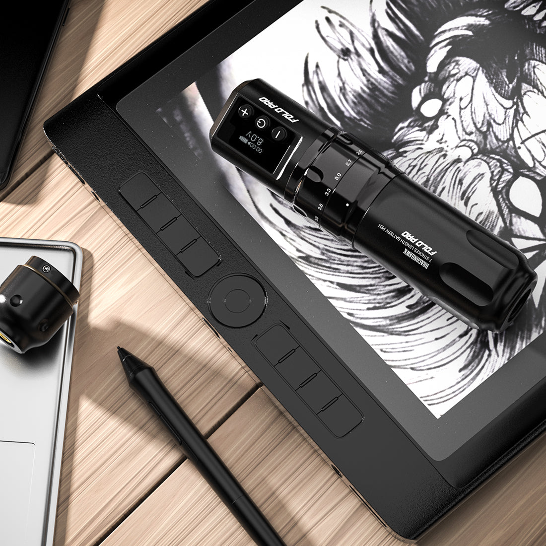 Dragonhawk プロ仕様のタトゥーペン Amazon.com: Dragonhawk Pro Complete Tattoo Pen Kit